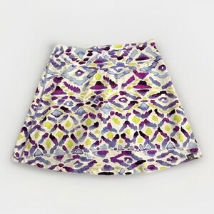 Title Nine Athletic Skort Womens XS Purple Blue Print Tennis Golf Pickleball